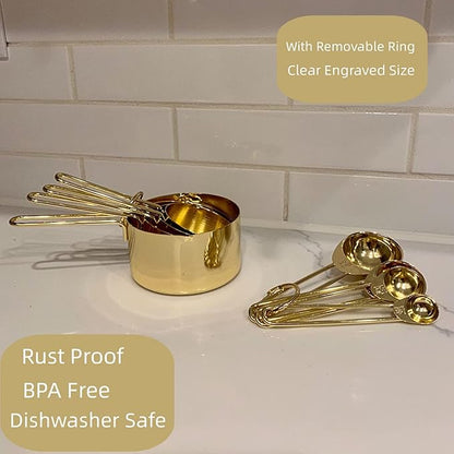 Gold Measuring Cups and Spoons Set - Image 3