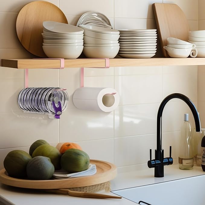 2 Pack Tumbler Lid Organizer, Horizontal Tumbler Lid Storage Hook to Hold Up 20 - Image 6