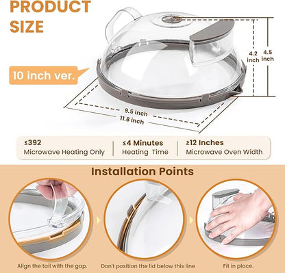 Microwave Splatter Cover for Food, Upgraded Microwave Cover - Image 5