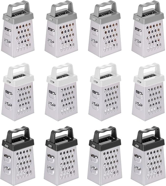 12 Pcs Mini Cheese Grater Stainless Steel Box Grater by Unknown