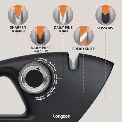 Longzon 6-in-1 Knife Sharpener 5 Stage - Image 2