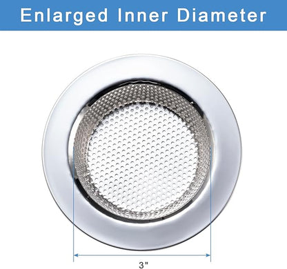 Honmein 2 Pcs Sink Strainer for Most Kitchen Sink Drain Basket, Upgraded - Image 5