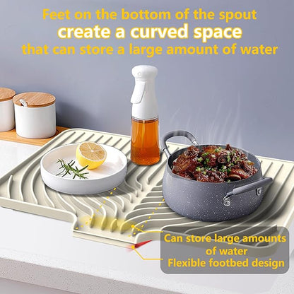 Silicone Drying Mat for Kitchen Counter, Dish Drying Rack Matt - Image 5