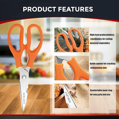Kitchen Shears, Food Grade Stainless Steel Sharp Utility Scissors - Image 4