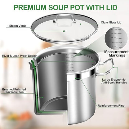 STOCKPOT Stainless Steel 20 Quart Stockpot - Image 4
