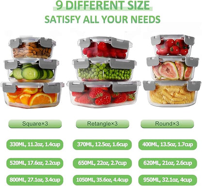 HOMBERKING Glass Food Storage Containers - Image 2
