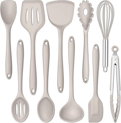 E-far 10 Pieces Silicone Cooking Utensils Set, Heat Resistant Kitchen Utensil by E-far