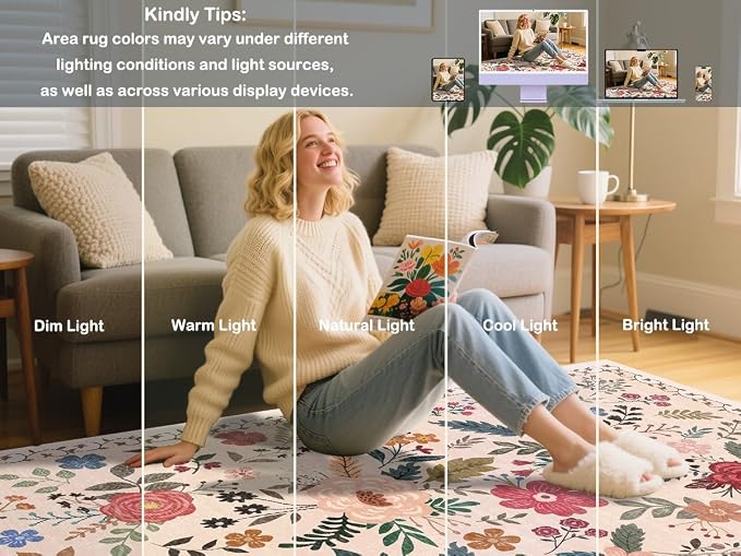 Extra Large 10x14 Area Rug for Living Room, Washable Rugs for Dining Room - Image 5