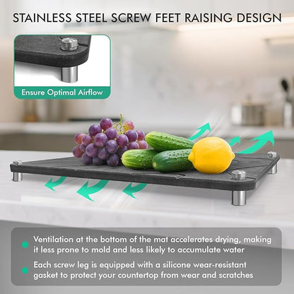 Stone Drying Mat For Kitchen Counter Superb Absorbent Diatomaceous Earth Mats - Image 3