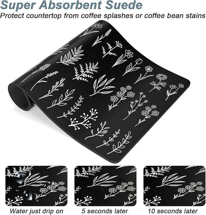 Rnivvi Coffee Mat, Hide Stain Rubber Backed Absorbent Dish Drying Pad - Image 3