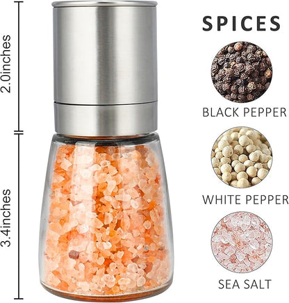 Gulex® Pepper Grinder Pepper Mill, Salt Grinder Refillable, Adjustable - Image 2