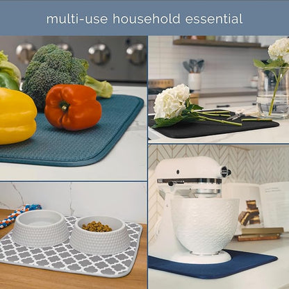 S&T INC. Dish Drying Mat Jumbo, 18” x 30”, Absorbent Microfiber Kitchen Counter - Image 7