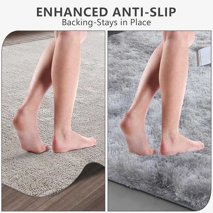 Shag Area Rugs for Bedroom Living Room, 4X6 Ultra Soft Fluffy Area Rugs for Dorm - Image 7