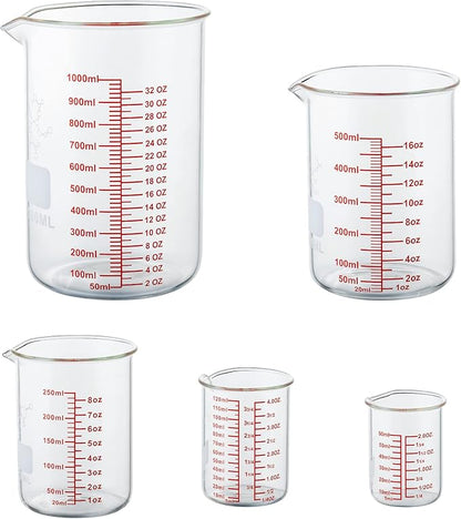 High Borosilicate Glass Measuring Cup Set-V-Shaped Spout, Includes 60ml - Image 8
