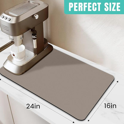 WISELIFE Coffee Mat Super Absorbent Dish Drying Mat Coffee Bar Accessories Match - Image 2