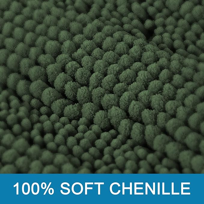 H.VERSAILTEX Bath Rugs for Bathroom Non Slip Bath Mats Extra Thick Chenille - Image 3