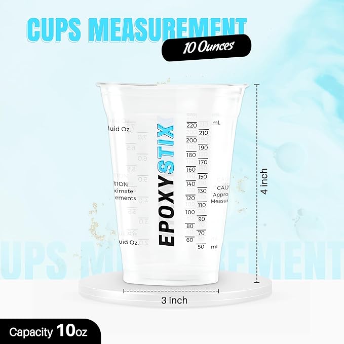 10oz Disposable Measuring Cups for Mixing Epoxy Resin - Image 4
