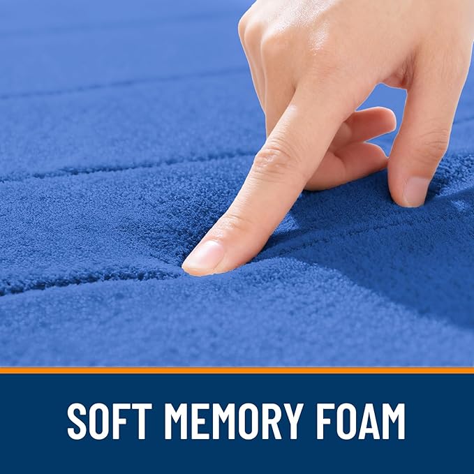 OLANLY Memory Foam Bath Mat 44x32, Super Soft Absorbent Bathroom Rugs, Quick Dry - Image 5