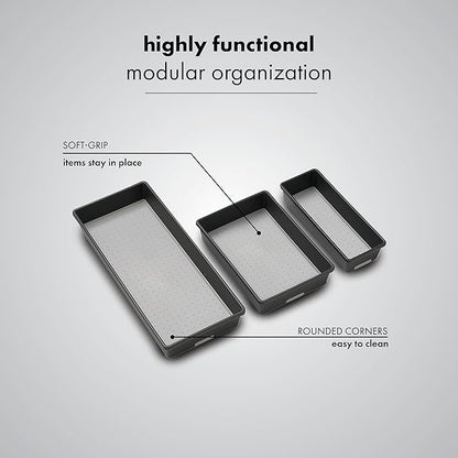 madesmart 3 Bin Drawer Organizer Set, Office & Bathroom, Organizer - Image 2