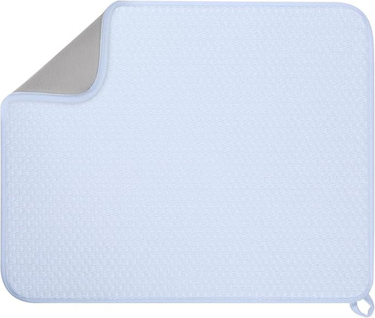 GeeRic 12 * 16 inch Microfiber Dish Drying Mat, Superb Absorbent Kitchen Dish by GeeRic