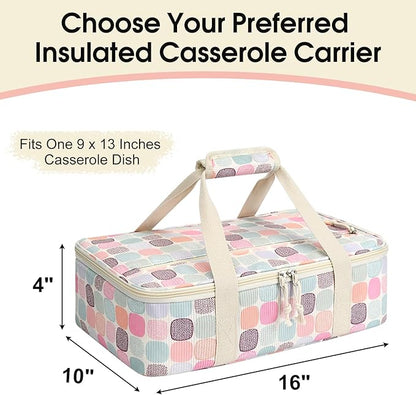 Corduroy Casserole Carrier, Insulated Lasagna Lugger - Image 2