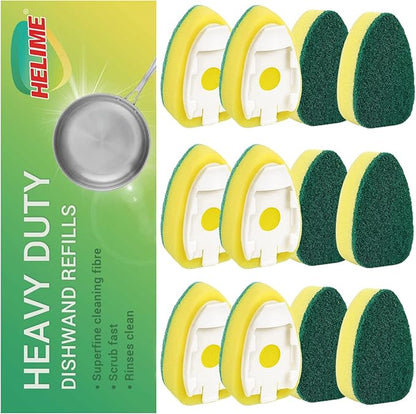 Dishwand Refills Sponges Heads by HELIME