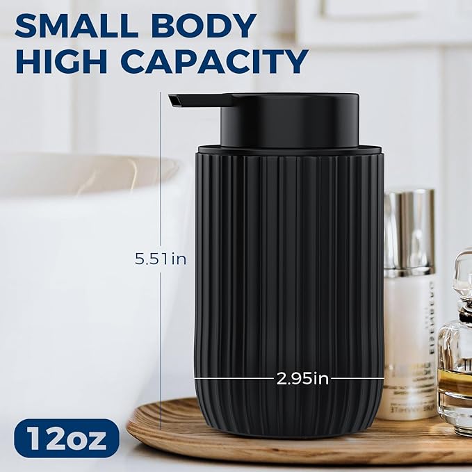 Ceramic Foaming Hand Soap Dispenser, 12 oz Bathroom Soap Dispensers, Lotion - Image 2