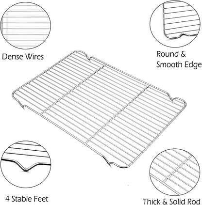 P&P CHEF Cooling Baking Rack Pack of 2, 16.6" x 11.5", Stainless Steel Cooling - Image 3