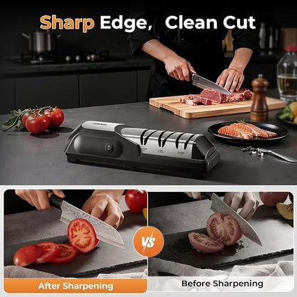 Kitchen Professional Electric Knife Sharpener: 3-Stage 100% Diamond Abrasives - Image 5