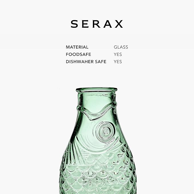 Serax Glass Water Pitcher | Fish & Fish glassware by Paola Navone | Wine Carafe - Image 7