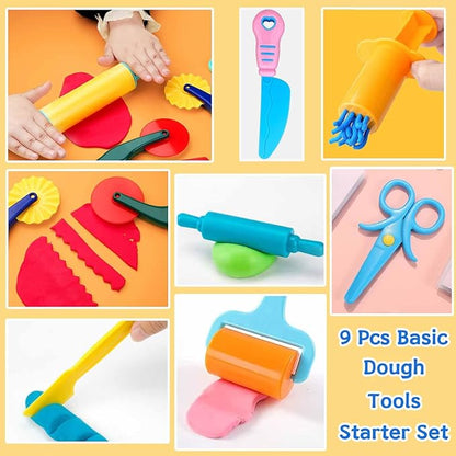 Dough Tool Kit, Rolling Pins, Safety Scissors, Dough Extruder, Plastic Knife - Image 3