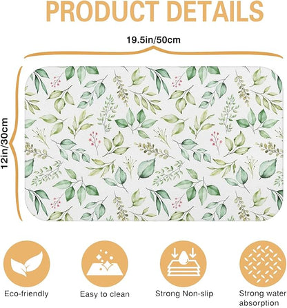 Kitchen Countertop Dish Drying Mat, Super Absorbent Coffee Bar Mat - Image 5