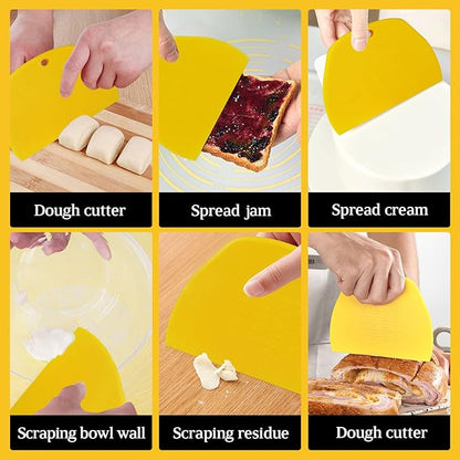 YGDZ Dough Scraper Chopper 2 Pcs, Stainless Steel Dough Cutter - Image 6