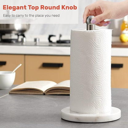 Heavy Weighted Paper Towel Holder, Easy One-Handed Design - Image 5