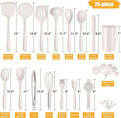 E-far Silicone Cooking Utensils Set, 25 Piece Kitchen Utensils - Image 2