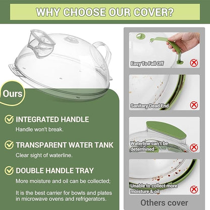 Microwave Splatter Cover, Protect Food Splashes, Dish Bowl Plate Serving Lid - Image 5