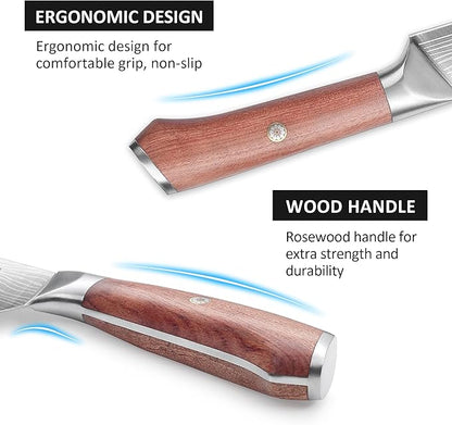YOTSUBA Japanese Carving Knife and Fork Set, Razor-Sharp German Stainless Steel - Image 3