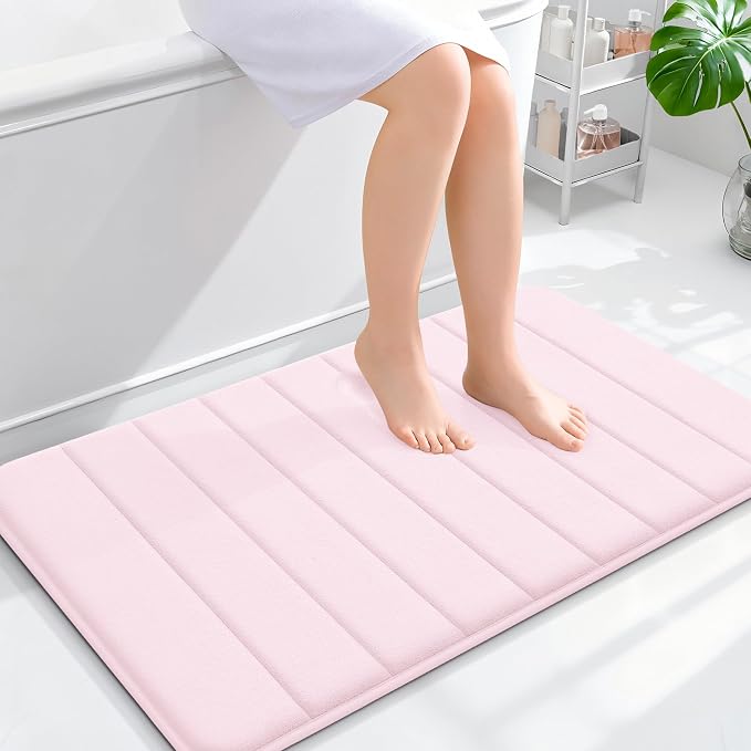 OLANLY Memory Foam Bath Mat 35x24, Super Soft Absorbent Bathroom Rugs, Quick Dry by OLANLY