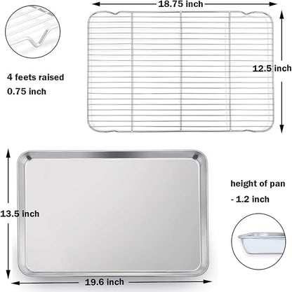 P&P CHEF 19.6 Inch Stainless Steel Baking Sheet - Image 6