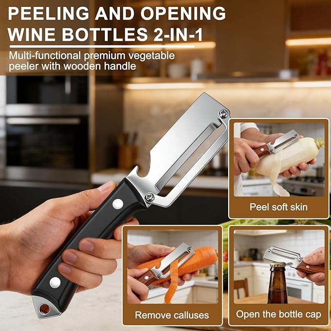 2PCS Multifunctional Vegetable Peeler, 2 in 1 Multi Functional Vegetable Peeler - Image 5