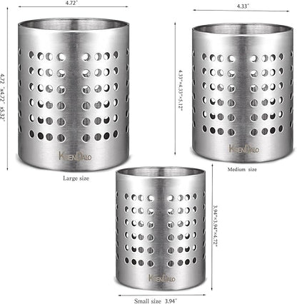KSENDALO Metal Utensil Holder Set, Small SUS304 Steel Utensil Holder Flatware - Image 7