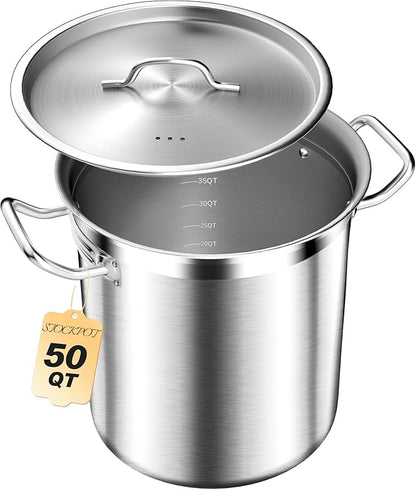 STOCKPOT 50 Quart Stainless Steel Stock Pot by STOCKPOT
