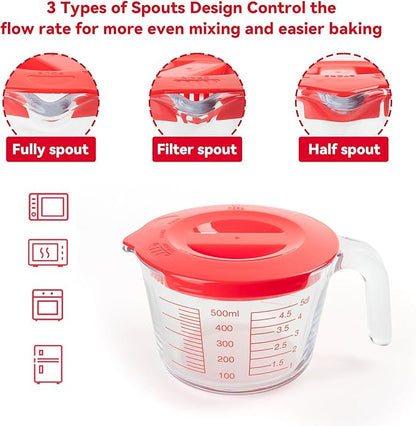 6 Pcs Glass Measuring Cups Set - Image 3