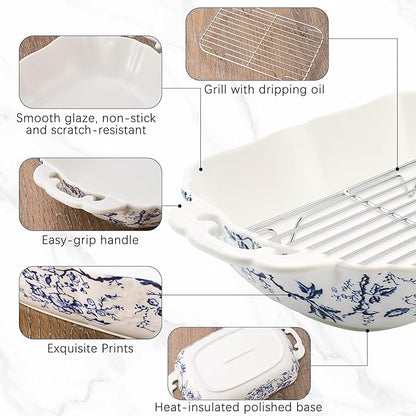 Vintage Casserole Dish 7.3 x 11.8, Ceramic Baking Dish - Image 3