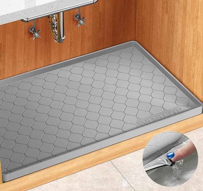 Winisok Silicone Under Sink Mat 28" x 22", kitchen Essentials and Gadgets by Winisok