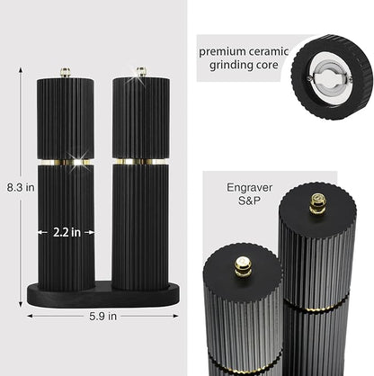 Wooden Salt and Pepper Grinder Set - Image 2