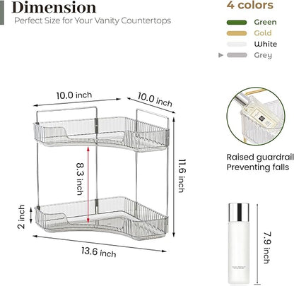 Aveniee Corner Bathroom Counter Organizer, Bathroom Countertop Shelf Makeup - Image 3