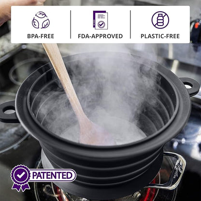 L.I.Q Silicone Splatter Guard – Fits 8 and 10 Inch Pots – Microwave Safe and - Image 7