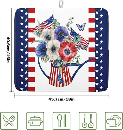 American Flag 4th of July Dish Drying Mats - Image 2