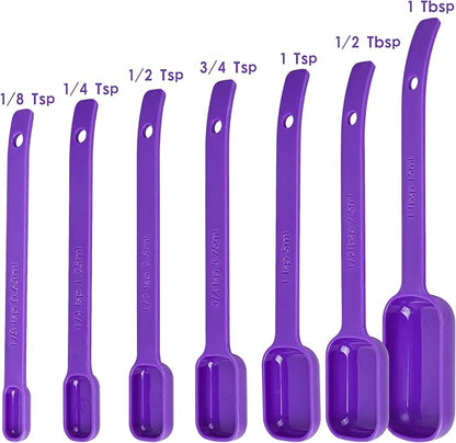 Plastic Measuring Cups and Spoons Set 15, Metric & US Kitchen Measure Cups - Image 3